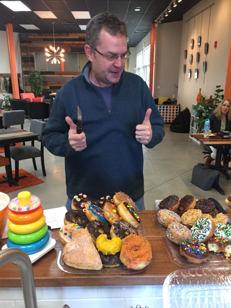 Donuts fill the bar on national donut day at The Guild